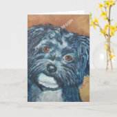 甘い黒のハバノ人 |グリーティングカード カード (黄色い花)