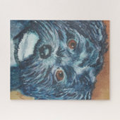 甘い黒ハバナの子犬 ジグソーパズル (横)