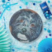 甘い黒ハバネモノグラムパーティー ペーパープレート (パーティー)