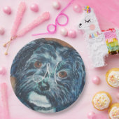 甘い黒ハバネモノグラムパーティー ペーパープレート (パーティー)