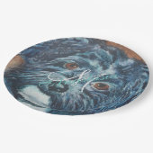 甘い黒ハバネモノグラムパーティー ペーパープレート (アングル)