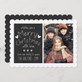 甘い黒板 | 休日の写真グリーティングカード シーズンカード (正面/裏面)