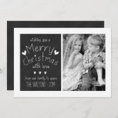 甘い黒板%PIPE%の休日の写真の挨拶状 シーズンカード (正面/裏面)