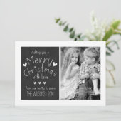 甘い黒板%PIPE%の休日の写真の挨拶状 シーズンカード (スタンド正面)