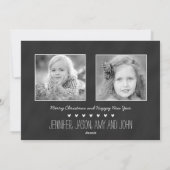 甘い黒板%PIPE%の休日の写真の挨拶状 シーズンカード (裏面)