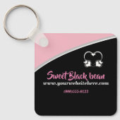 甘い黒豆プロモーションビジネスキーチェーン キーホルダー (正面)