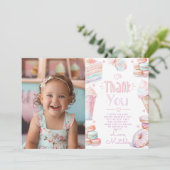 甘い1アイスクリームの誕生日の写真サンキューカード 招待状 (スタンド正面)