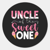 甘い1アイスクリームファミリーピーの叔父 ラウンドシール (正面)