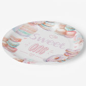 甘い1コットンキャンディアイスクリーム誕生日 ペーパープレート (アングル)