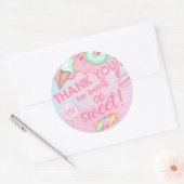 甘い1女の子の誕生日感謝していお前サークルステッカー。 ラウンドシール (封筒)