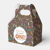 甘い1水色かわいいドーナツ1歳の誕生日 フェイバーボックス (裏面サイド)