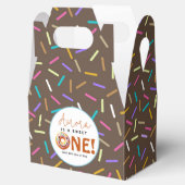 甘い1水色かわいいドーナツ1歳の誕生日 フェイバーボックス (オープン)