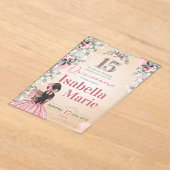 甘い15とファンシーフローラアクリル招待状 アクリル招待状 (レイダウン)