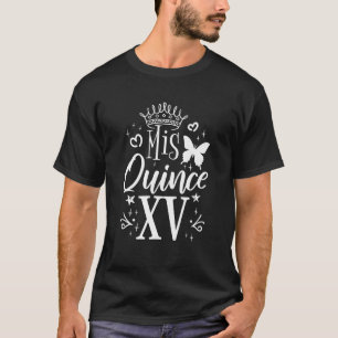 甘い15メキシコの誕生日パーティーキンセアニェラMis Qu Tシャツ
