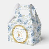 甘い16お気に入りボックスダスティブルーフローラ水色 フェイバーボックス (正面サイド)
