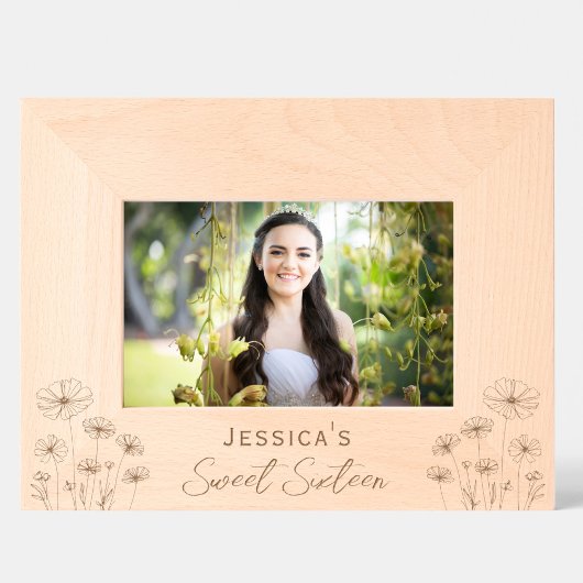 甘い16のパーソナライズされた彫刻フォトフレーム レーザー彫刻フレーム