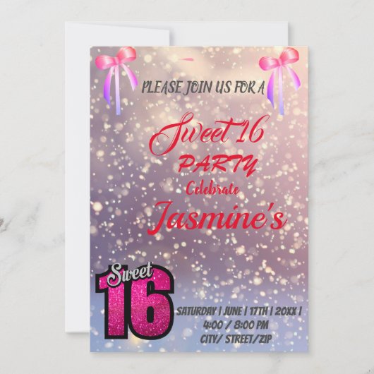 甘い16の呼び出し 招待状 (正面)