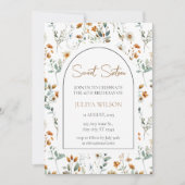 甘い16の植物性の野エレガント花 招待状 (正面)