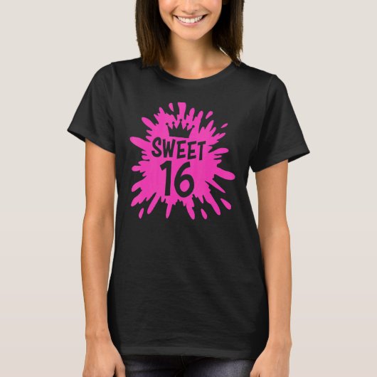 甘い16の祝甘い16 16年ハッピー誕生 Tシャツ (正面)