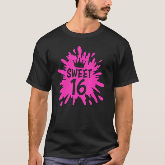 甘い16の祝甘い16 16年ハッピー誕生 Tシャツ (正面)