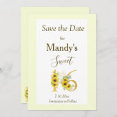 甘い16ひまわり誕生日日付を保存 セーブザデート (正面/裏面)