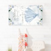 甘い16ウェルカムサインウォーター色のフローラドレス 横断幕 (インサイチュ)