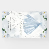 甘い16ウェルカムサインウォーター色のフローラドレス 横断幕 (横)