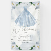 甘い16ウェルカムサインウォーター色のフローラドレス 横断幕 (縦)