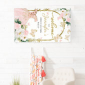 甘い16ウェルカムサインバタフライフローラドレス 横断幕 (インサイチュ)