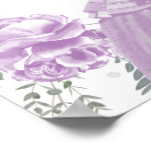 甘い16ウェルカムサインバタフライラベンダードレス ポスター (角)