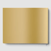 甘い16エメラルドグリーン金ゴールドドレスの花 ゲストブック (裏面)