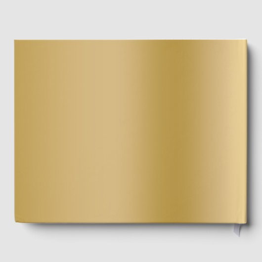 甘い16エメラルドグリーン金ゴールドドレスの花 ゲストブック (裏面)