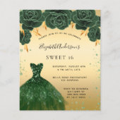 甘い16エメラルドグリーン金ゴールドドレスフローラ予算 チラシ (正面)