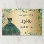 甘い16エメラルドグリーン金ゴールドドレス ペーパーパッド (正面)