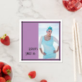 甘い16カスタムフォトナプキン – 紫と黒 スタンダードカクテルナプキン (インサイチュ)