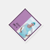 甘い16カスタムフォトナプキン – 紫と黒 スタンダードカクテルナプキン (角)