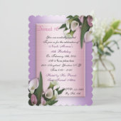 甘い16カラリリーの誕生日の招エレガント待 招待状 (スタンド正面)