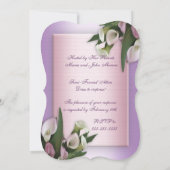 甘い16カラリリーの誕生日の招エレガント待 招待状 (裏面)