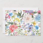 甘い16ガーデンワイルドフラワースクリプト 招待状 (裏面)