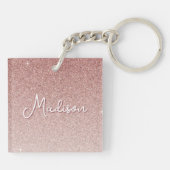 甘い16ガーリーバラ金ゴールドグリッター写真 キーホルダー (裏面)