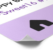 甘い16キンセアニェラパーティープロップフォトブースフレーム ポスター (角)