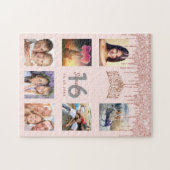 甘い16グリッタードリップフォトバラ金ゴールドtiara ジグソーパズル (横)