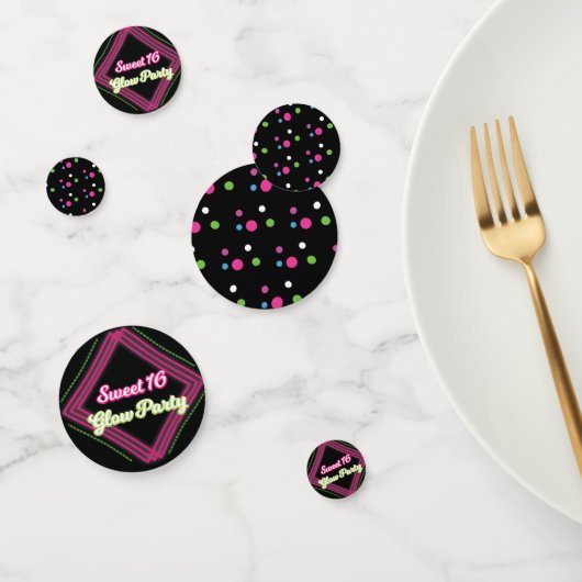 甘い16グローパーティーテーブル紙吹雪誕生日デコール コンフェッティ (グループ)