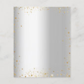 甘い16シルバーの金ゴールドドレスの予算招待 チラシ (裏面)