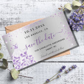 甘い16シルバーパープルのドレスは、日付の磁石を保存する