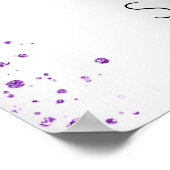 甘い16シルバーパープルグリッターウェルカムバルーン ポスター (角)