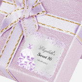 甘い16シルバーパープルグリッターダストドレス名 スクエアシール