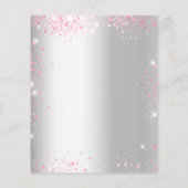 甘い16シルバーピンクのドレスの予算の招待 チラシ (裏面)