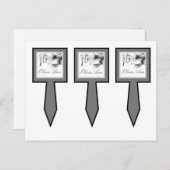 甘い16シルバーホワイトパーティー インビテーションポストカード (正面/裏面)