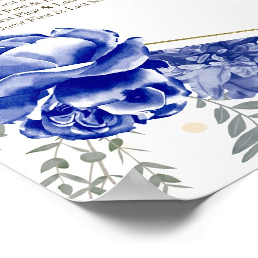 甘い16シーティンググラフサインブルーバターフリス ポスター (角)